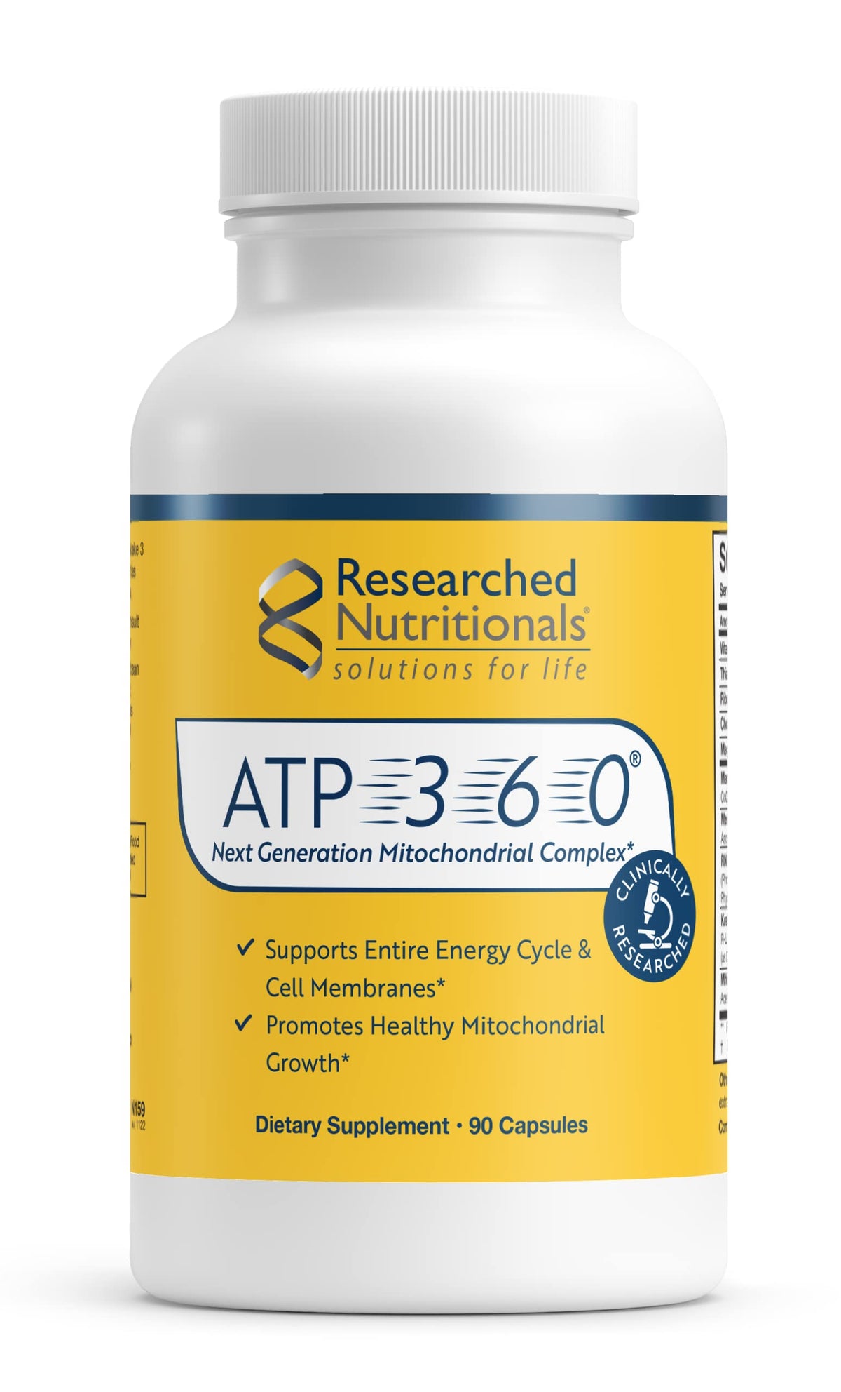 Researched Nutritionals ATP 360 complément alimentaire 90 capsules vue de face