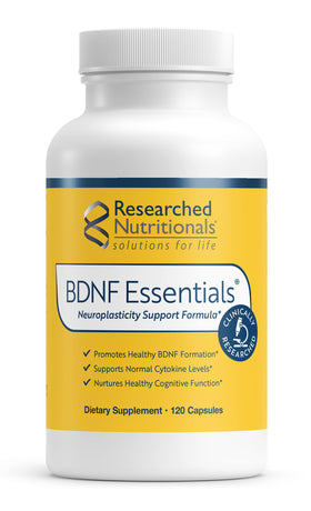 Researched Nutritionals BDNF Essentials Complément Cérébral 120 Capsules vue de face