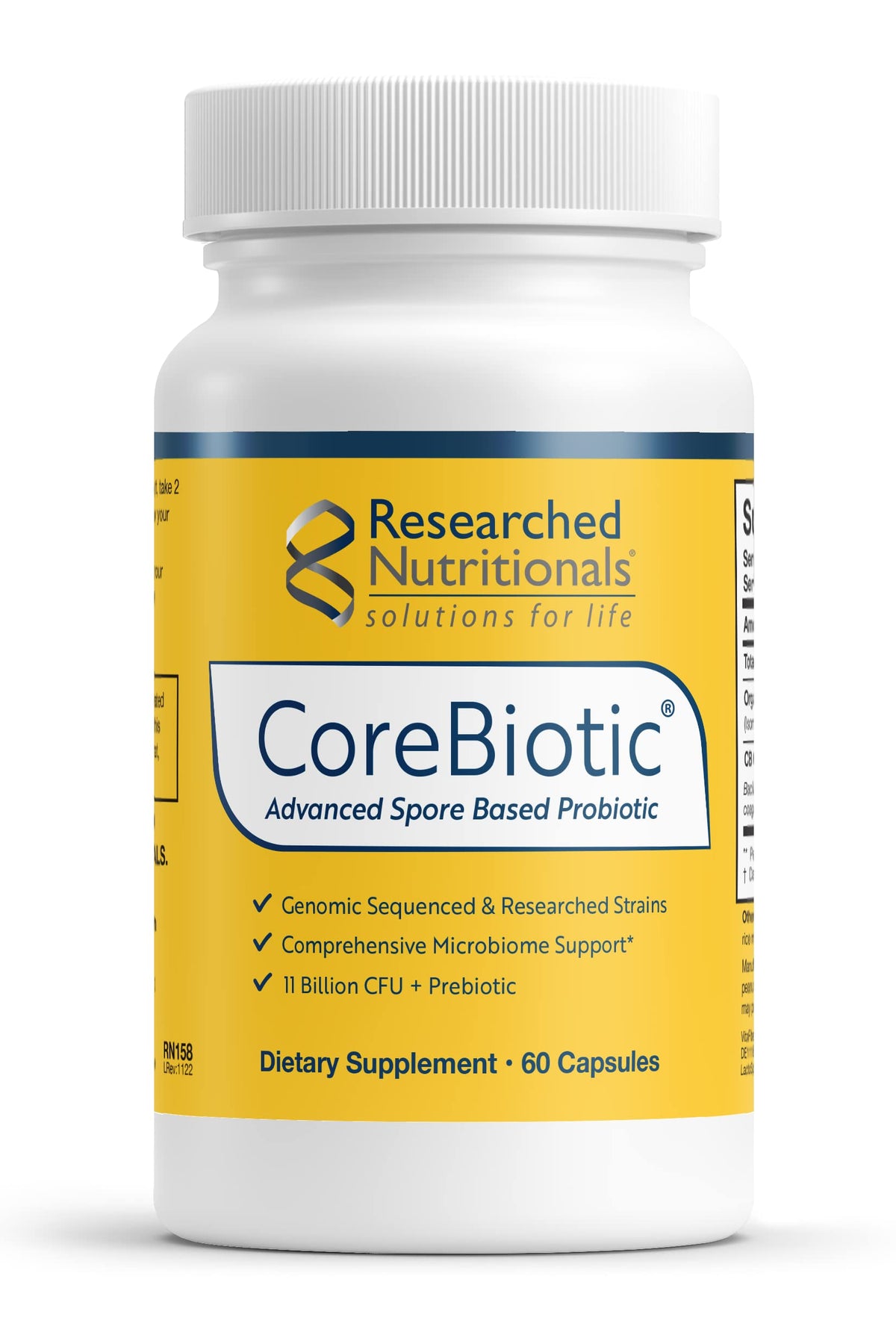 Researched Nutritionals CoreBiotic 60 capsules vue de face