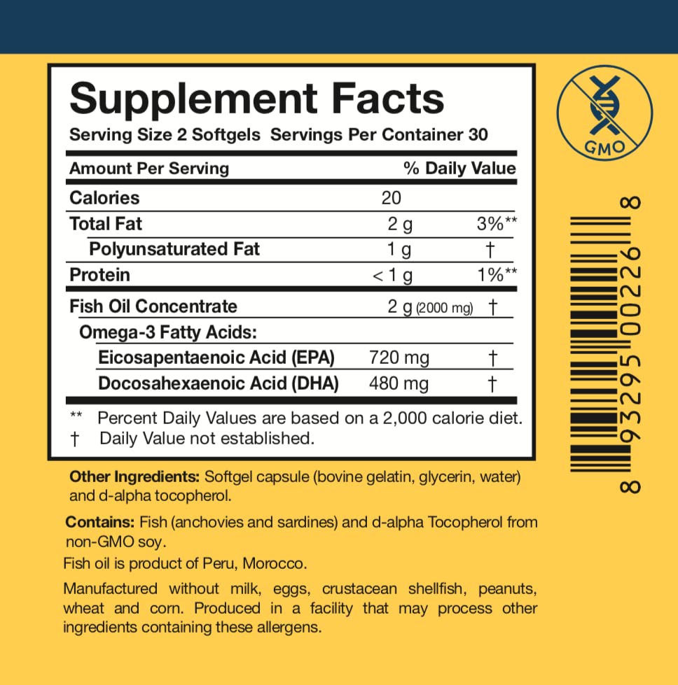 Researched Nutritionals Omega-3 Plus boîte vue de côté