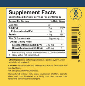 Researched Nutritionals Omega-3 Plus boîte vue de côté