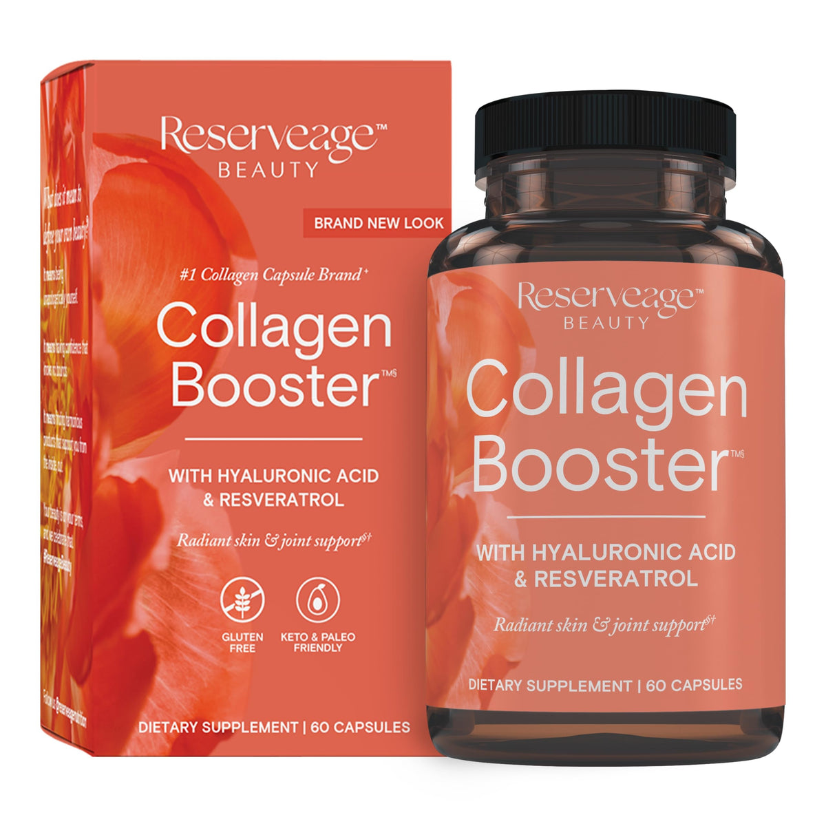 Reserveage Nutrition Collagen support 60 capsules vue de face