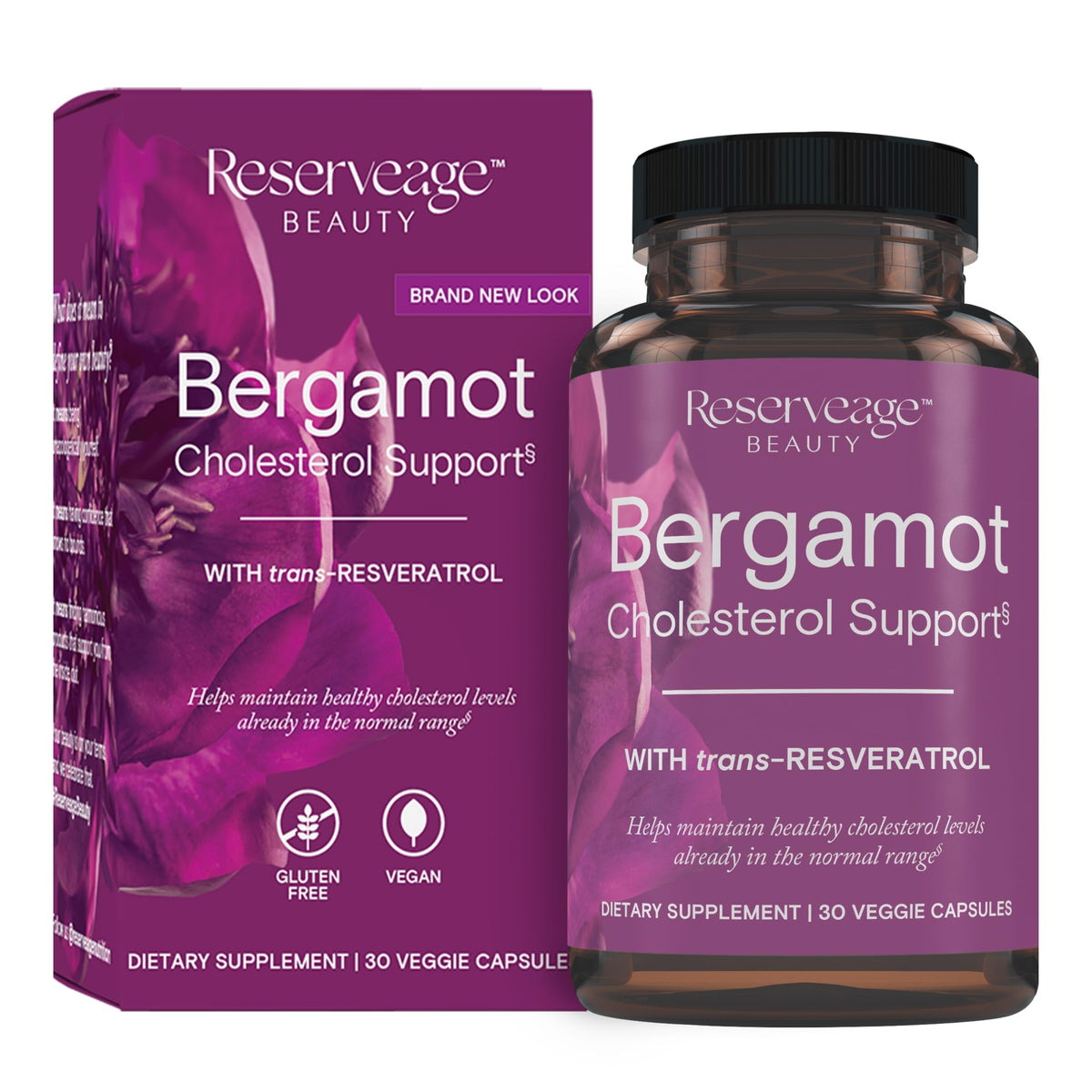 Reserveage Nutrition Complément Bergamot Cholesterol 30 Capsules vue de face