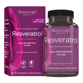 Reserveage Nutrition Resvératrol 100 mg capsules végétales vue de face