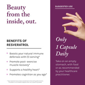 Reserveage Nutrition Resveratrol 1000 mg capsules ouvertes
