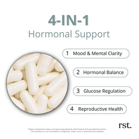 reset wellness MYOINOSITOL+ capsules sur une surface blanche