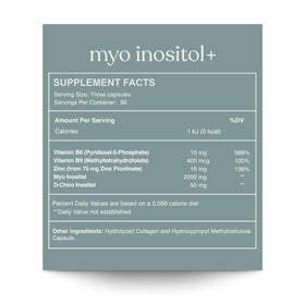 reset wellness MYOINOSITOL+ emballage et capsules