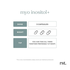 reset wellness MYOINOSITOL+ étiquette détaillant les ingrédients