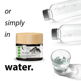 Résine de Mumijo Shilajit Nature spring avec détails de la composition