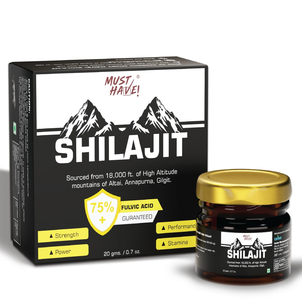! Résine de Shilajit 20g, vue de face