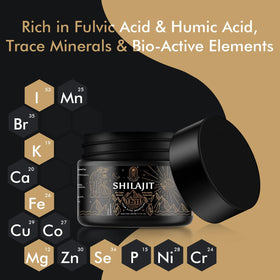 Résine de Shilajit ALTAY MUMMIYO sur un fond naturel