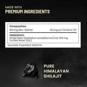 Résine de Shilajit Himalayen ANECDOTE, mise en scène sur une table