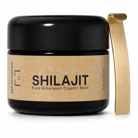 Résine de shilajit Himalayen bio Essencraft dans son pot UV-protecteur