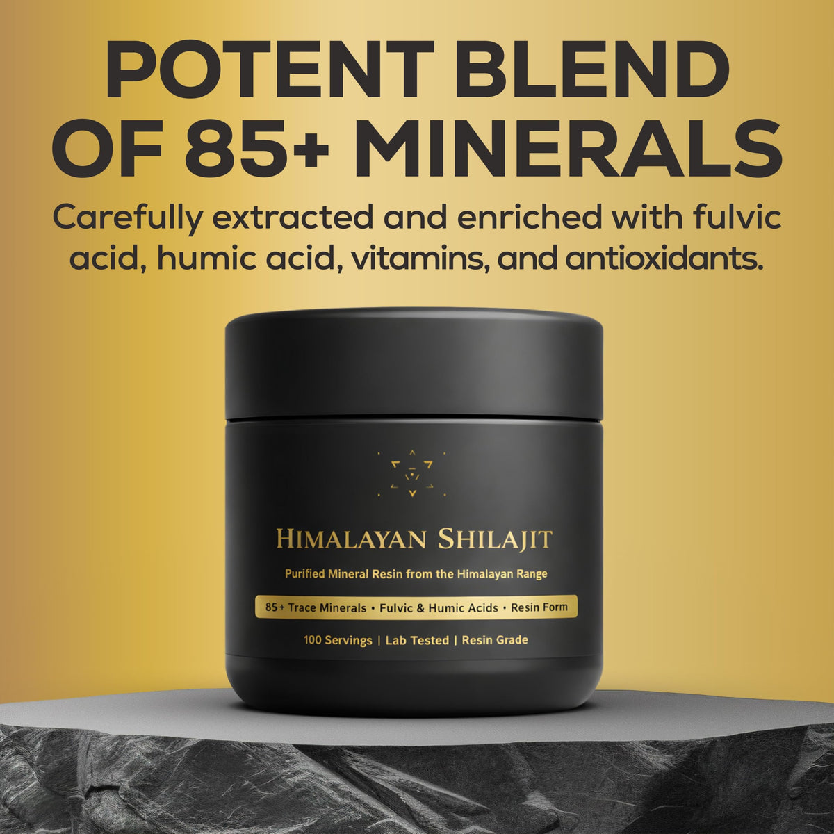 résine de Shilajit Himalayen dans son emballage