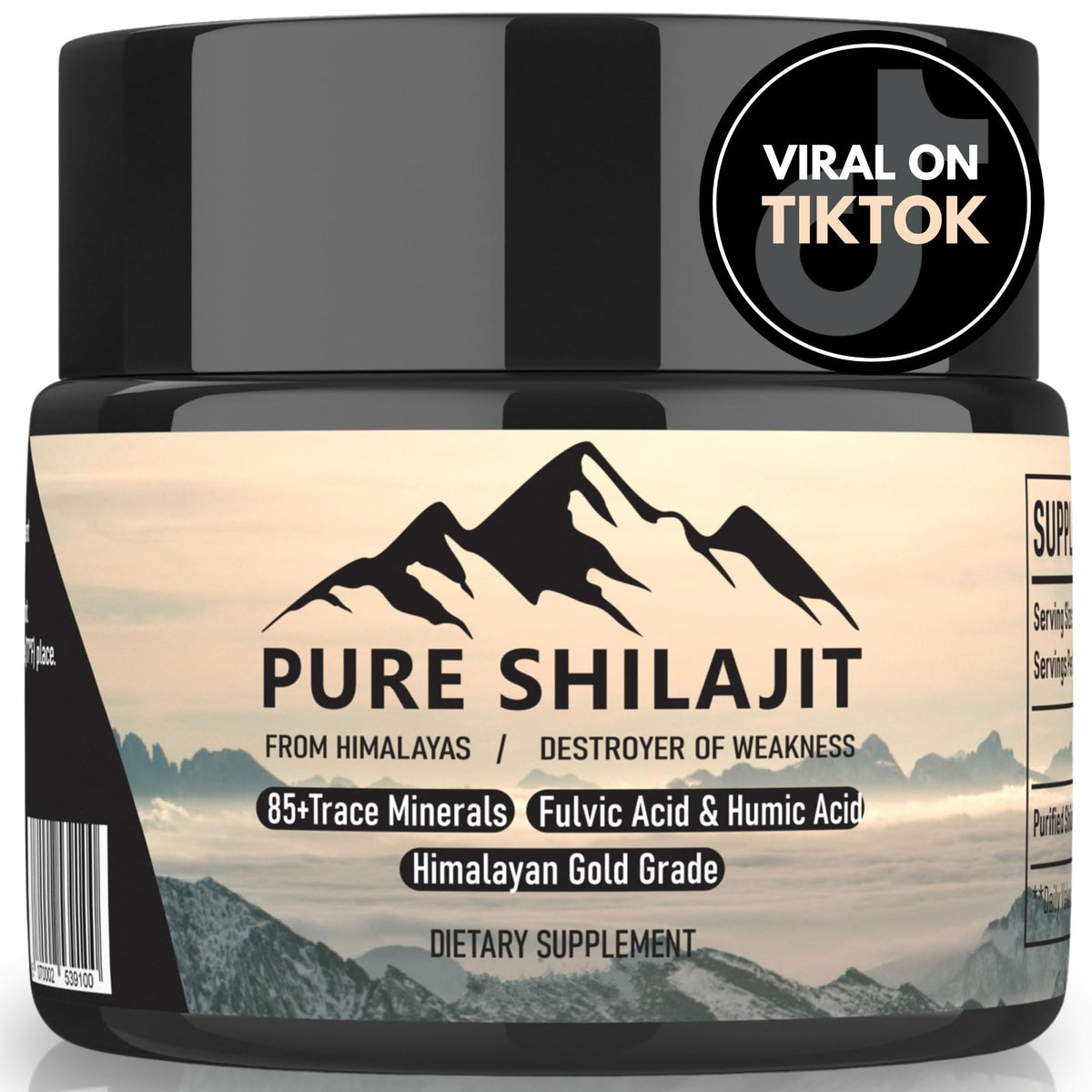 Résine de Shilajit Himalayen PURE HEALTH MAX 30g vue de face