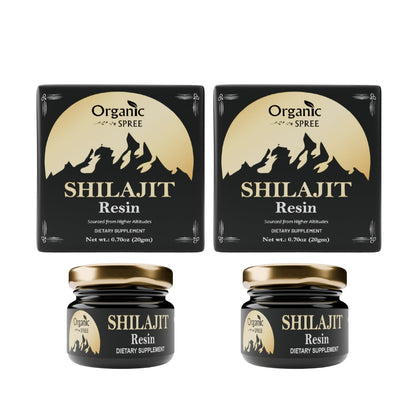 Résine de Shilajit ORGANIC SPREE 20g vue avant avec couleur sombre