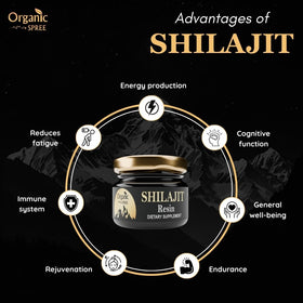 Résine de Shilajit ORGANIC SPREE dans un environnement naturel