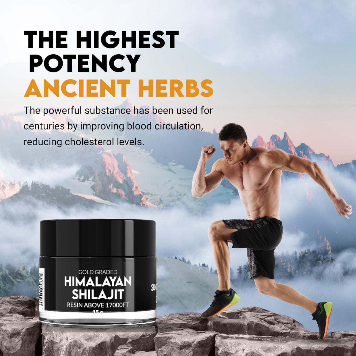 Résine de shilajit PakShilajit dans un cadre naturel
