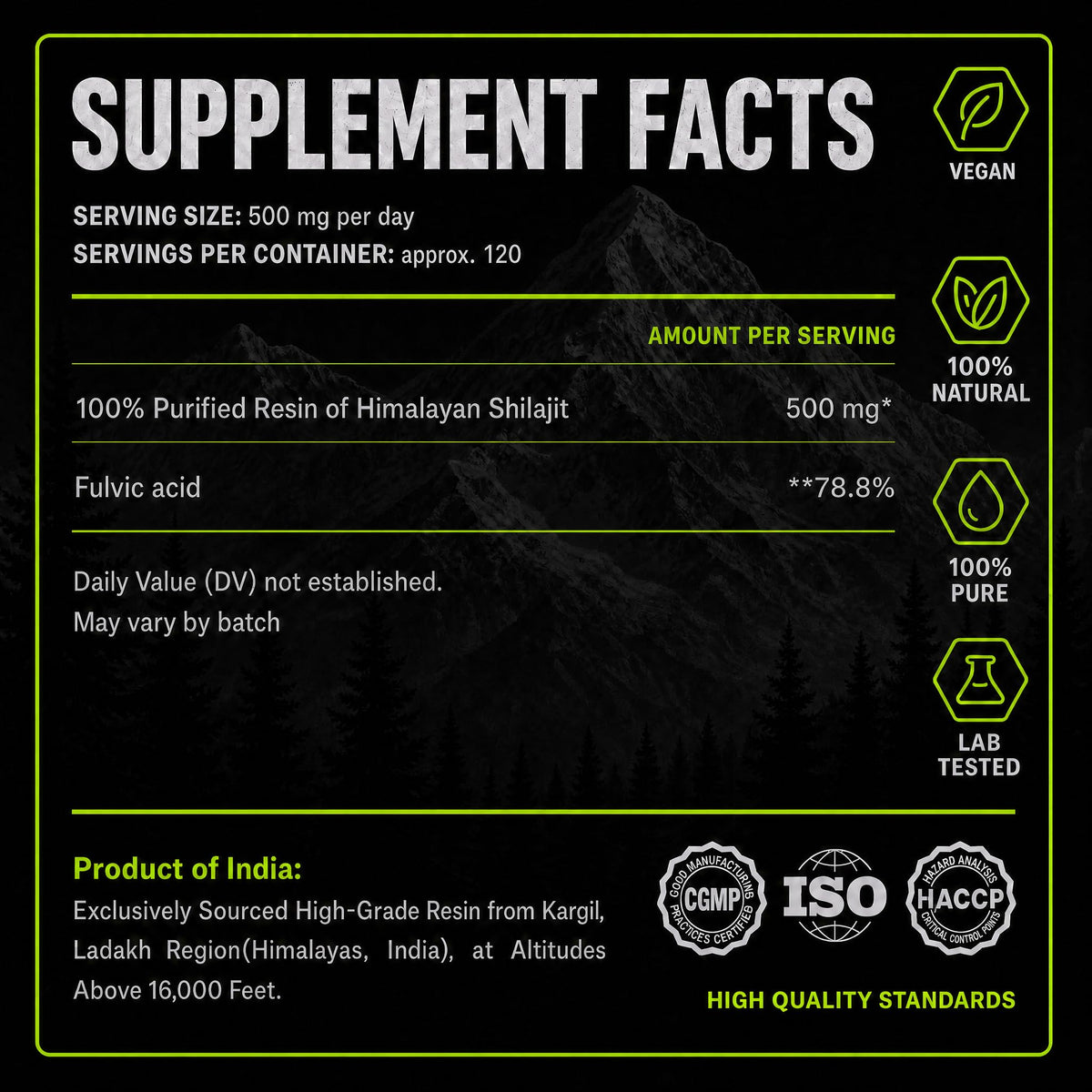 Résine de shilajit SHILAHEAL dans un verre d'eau chaude