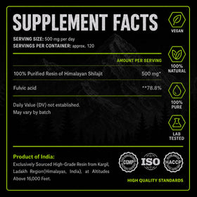 Résine de shilajit SHILAHEAL dans un verre d'eau chaude