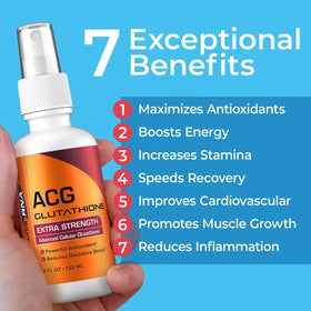 Résultats RNA ACG Glutathione Spray 4 oz vue arrière