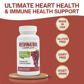 Resvinatrol Complete 60 Capsules vue de dessus