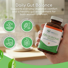 Return Healthy Microbiome Balance capsules close-up