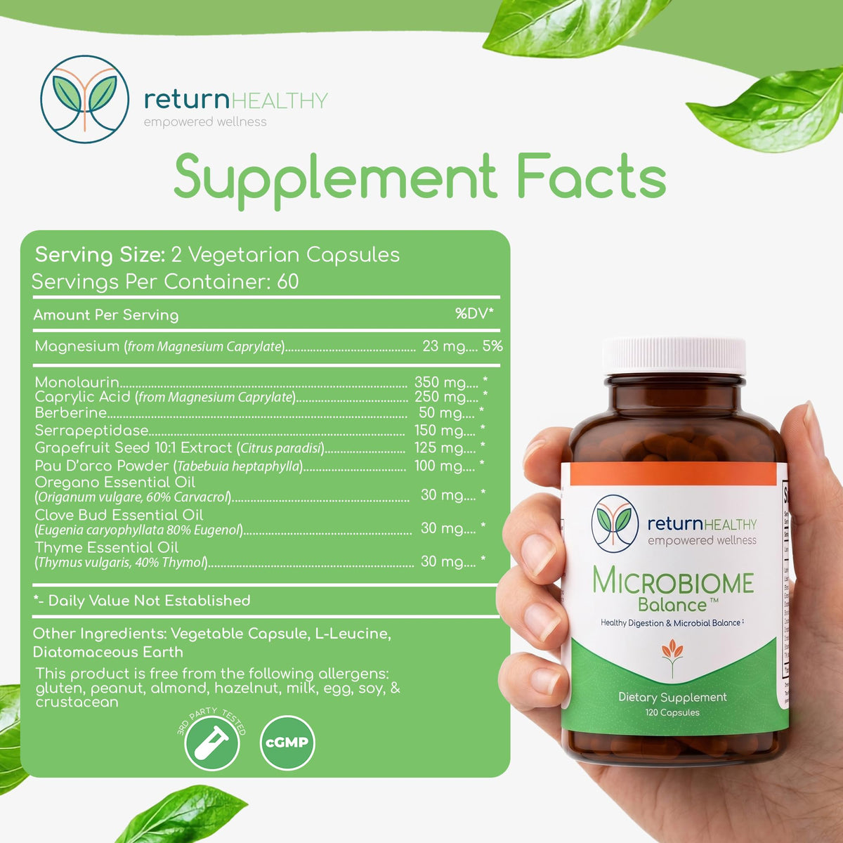 Return Healthy Microbiome Balance product in a lifestyle setting