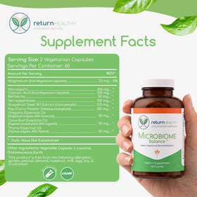 Return Healthy Microbiome Balance product in a lifestyle setting