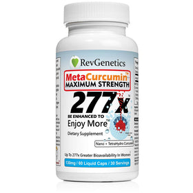 REVGENETICS MetaCurcumin 60 capsules liquides vue de face