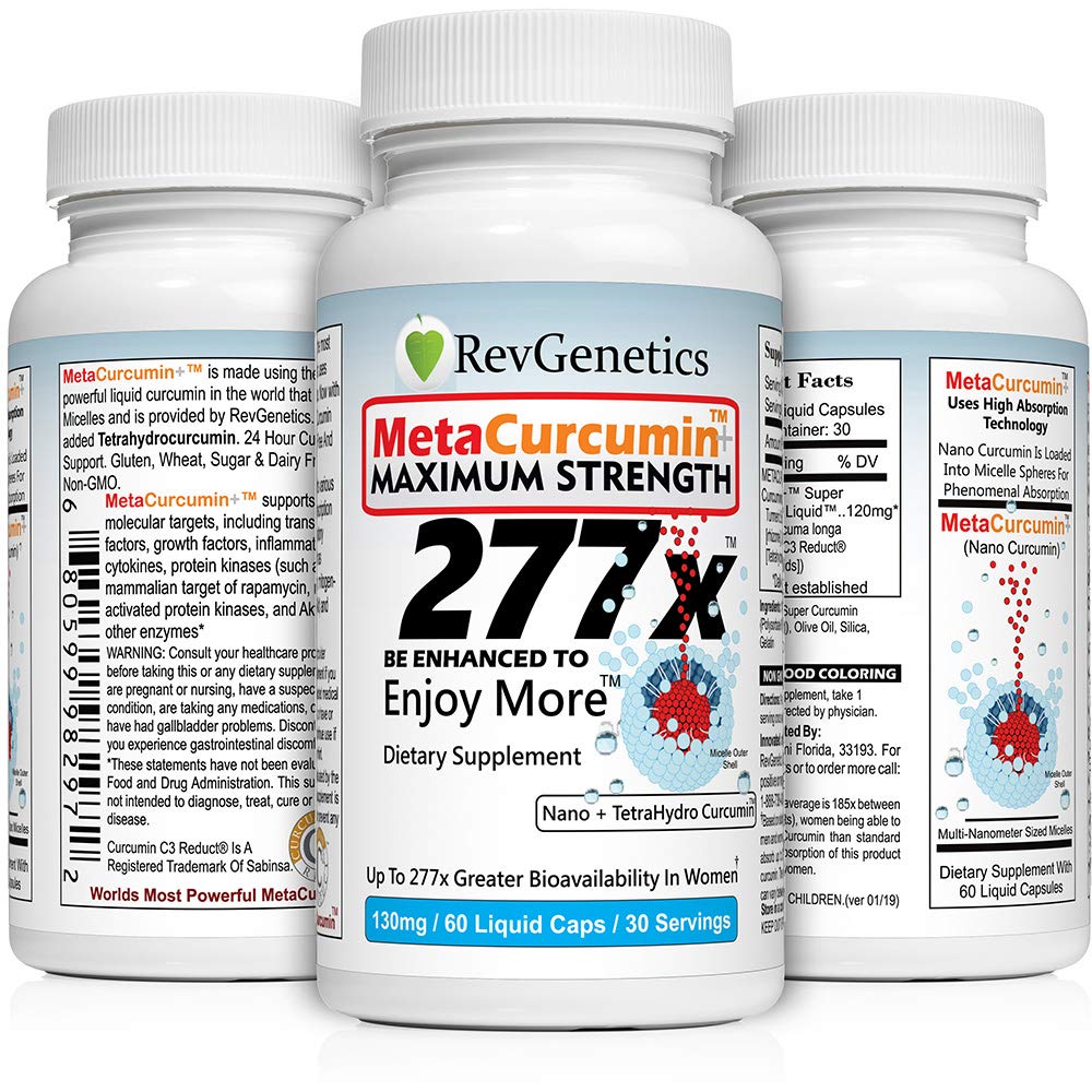 REVGENETICS MetaCurcumin capsules liquides avec étiquette