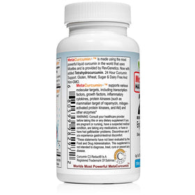 REVGENETICS MetaCurcumin capsules liquides sur fond blanc