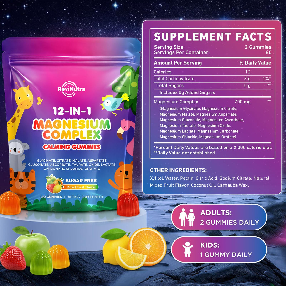 ReviNutra bonbons gélifiés de magnésium 700 mg emballage