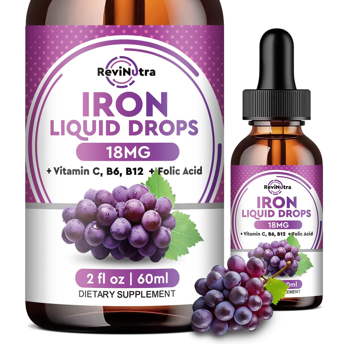 ReviNutra Fer Liquide 150g bouteille vue de face