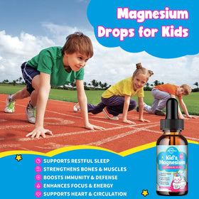 ReviNutra Gouttes de Magnésium Glycinate pour Enfants 305g gouttes dans une cuillère