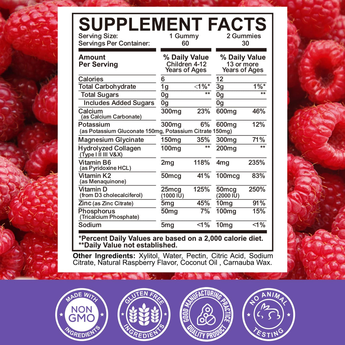 ReviNutra Gummies Calcium 600mg ingrédients