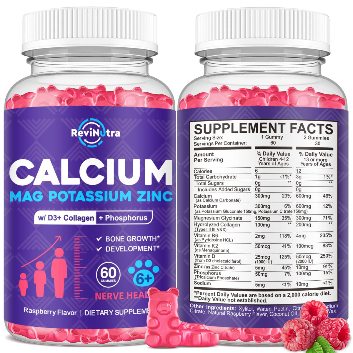 ReviNutra Gummies Calcium 600mg paquet avant