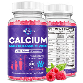 ReviNutra Gummies Calcium Potassium Magnésium 60 Gummies, vue de face