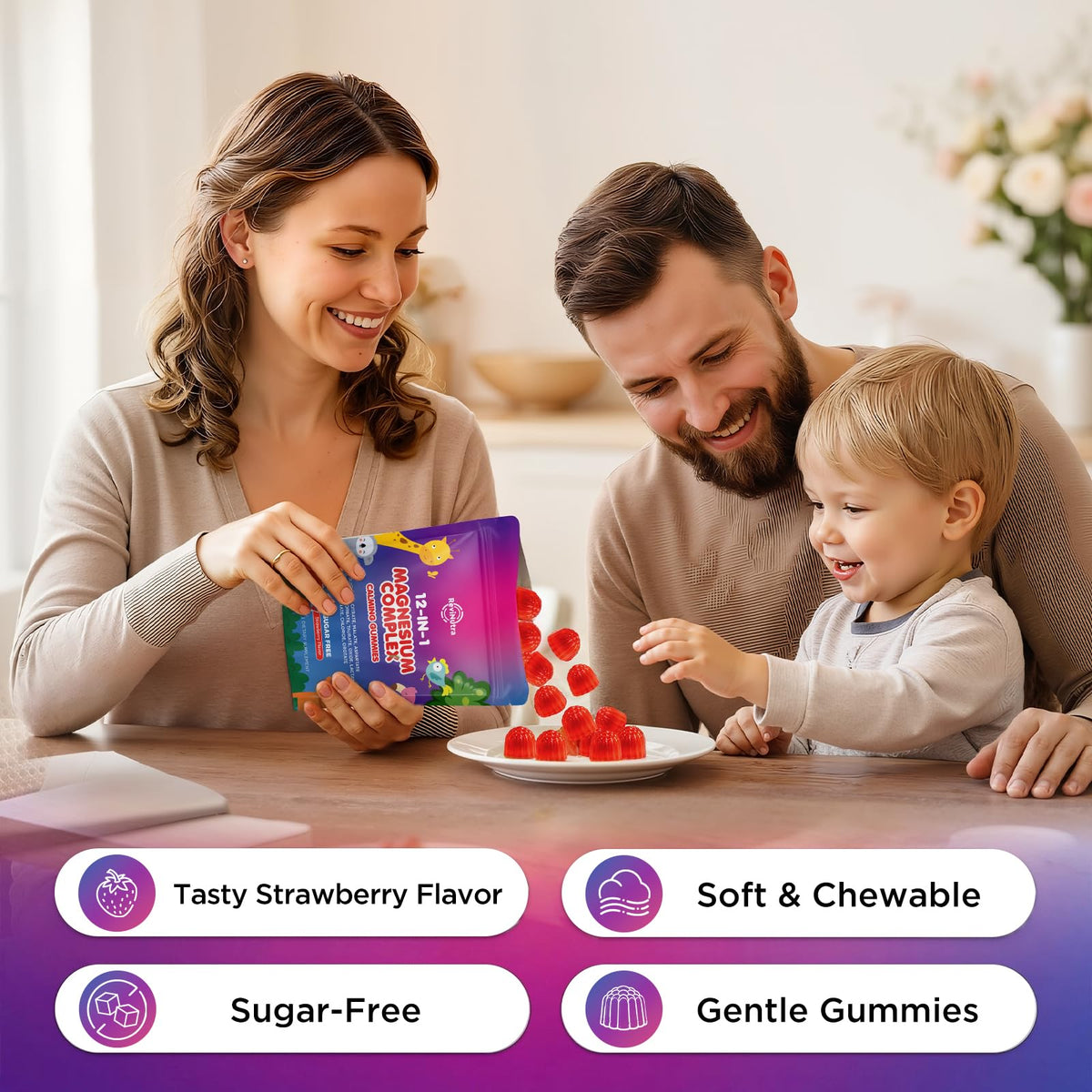 ReviNutra Gummies Magnésium 700mg avec des fruits