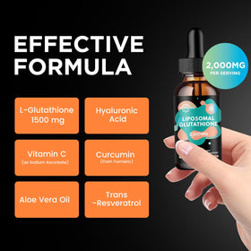 ReviNutra Liposomal Glutathione 2000mg ingrédients sur l'étiquette