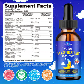 ReviNutra Magnésium Glycinate Liquide 2 Pack ouvert avec gouttes visibles