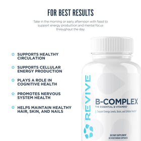 Revive B-Complex capsules avec un verre d'eau