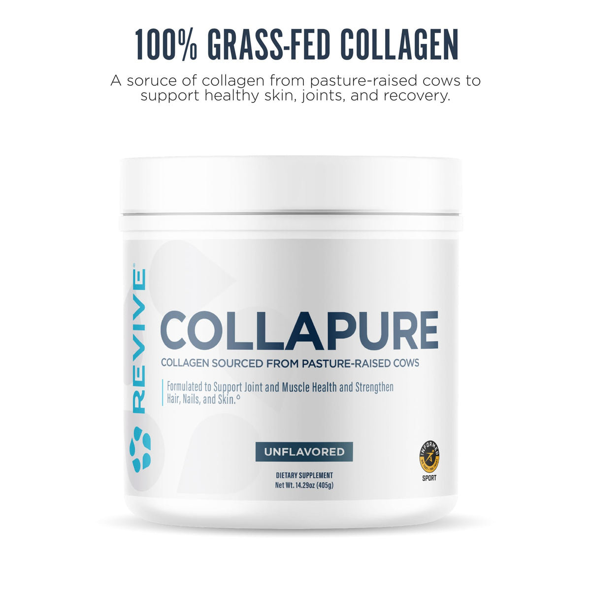 Revive CollaPURE poudre de collagène 499g cuillère doseuse
