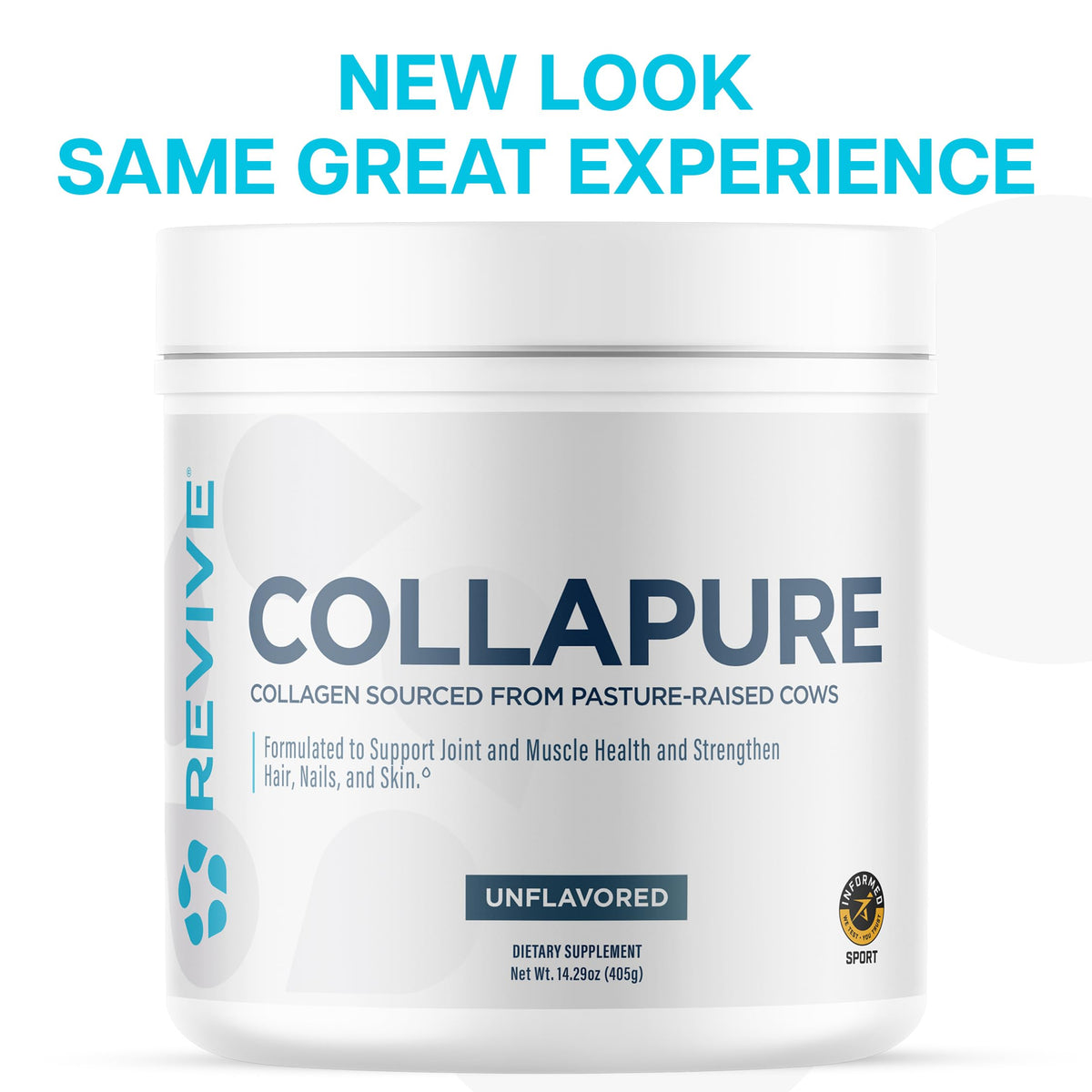 Revive CollaPURE poudre de collagène 499g étiquette arrière