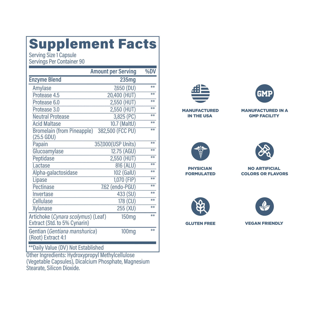 Revive Complément Alimentaire Multi-Enzymes 90 Capsules avec d'autres compléments alimentaires