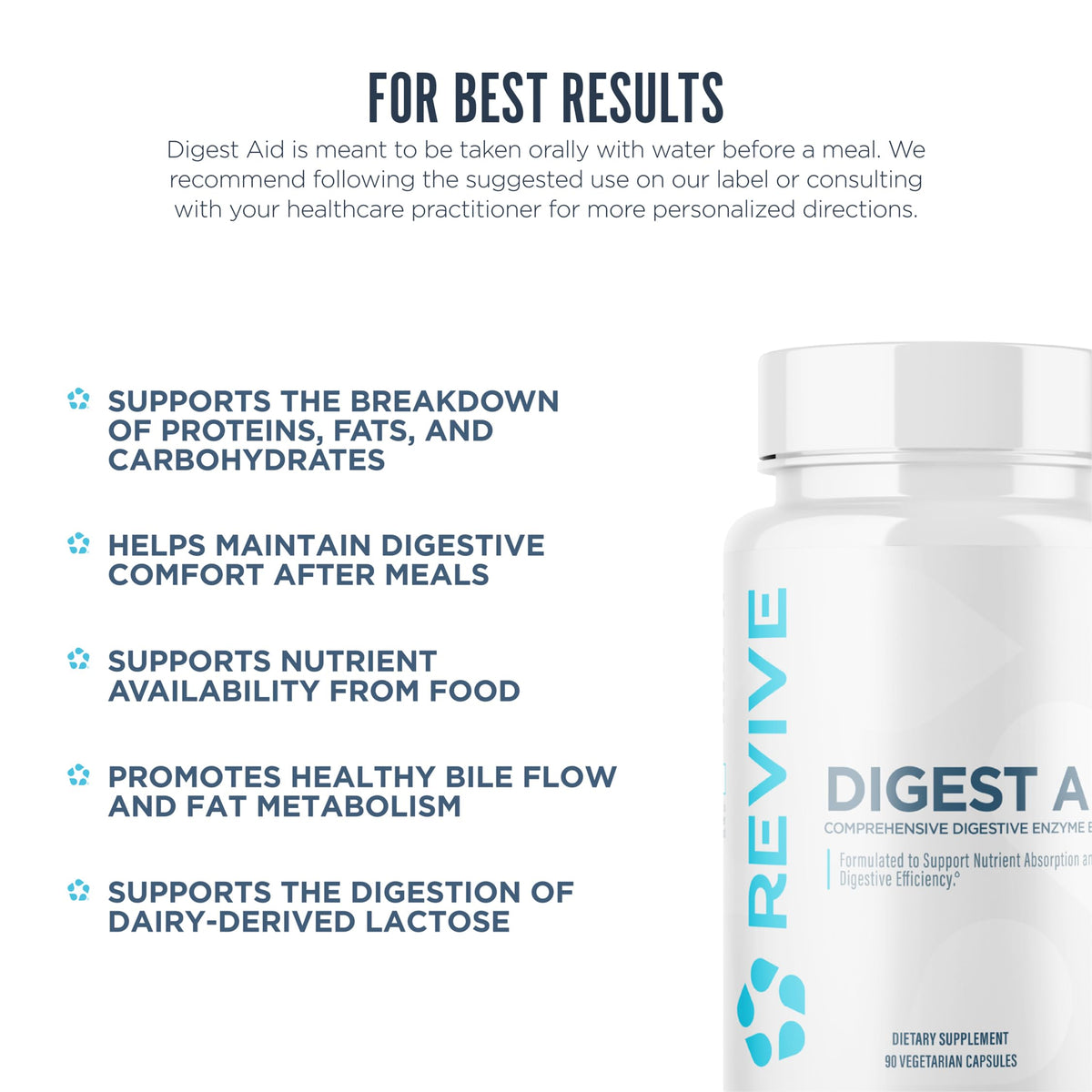 Revive Complément Alimentaire Multi-Enzymes 90 Capsules dans un environnement de cuisine