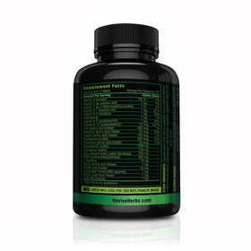 Revive Herbs Glucosamine Chondroitin MSM 159g - étiquette de près