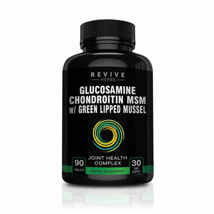 Revive Herbs Glucosamine Chondroitin MSM 159g - vue de face