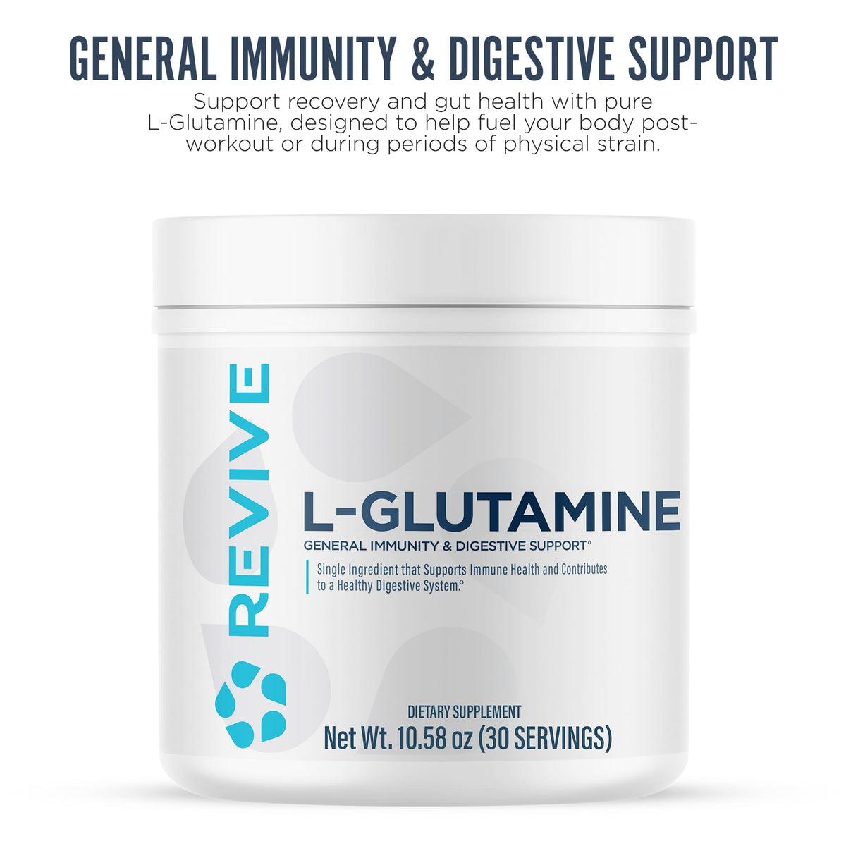 Revive L-Glutamine Poudre 372g dos d'emballage