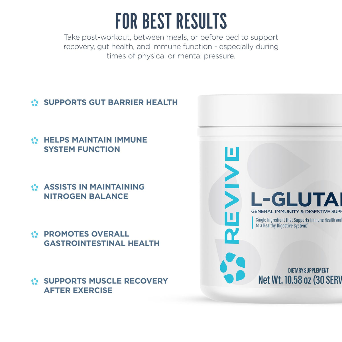 Revive L-Glutamine Poudre 372g en préparation